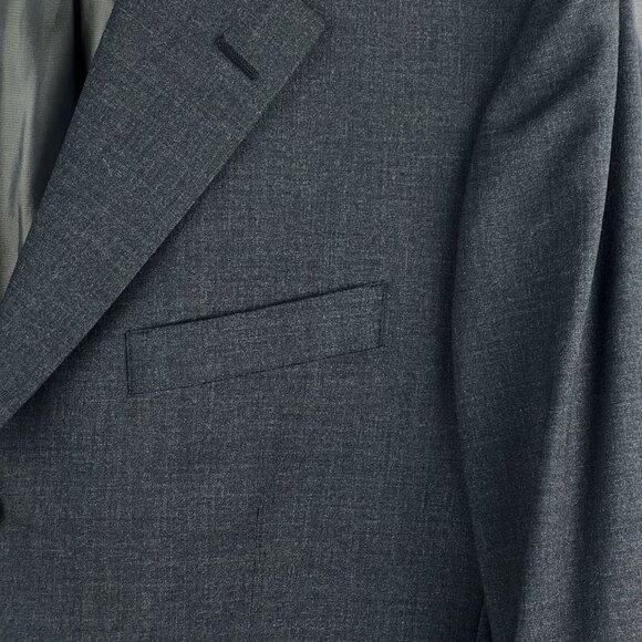 Brooks Brothers Men's Wool Black Blazer Size 42 Regular Three Buttons Full Lined - Picture 5 of 13